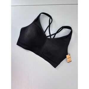 Victoria's Secret PINK‎ women's medium black lightly lined seamless sports bra